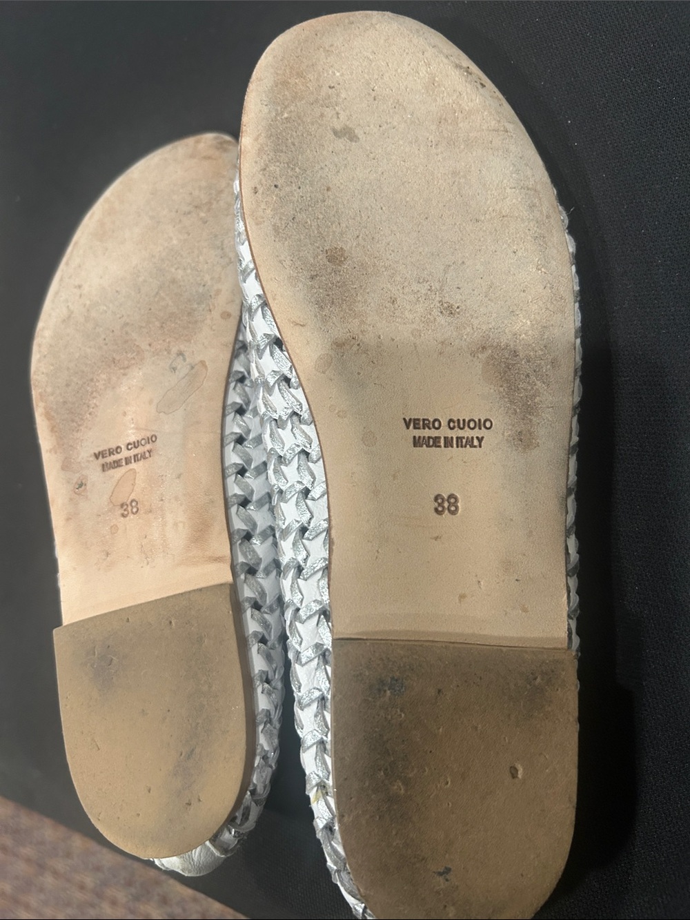 White Woven Ballet Flats - Women's Casual Slip-On - Picture 6 of 6